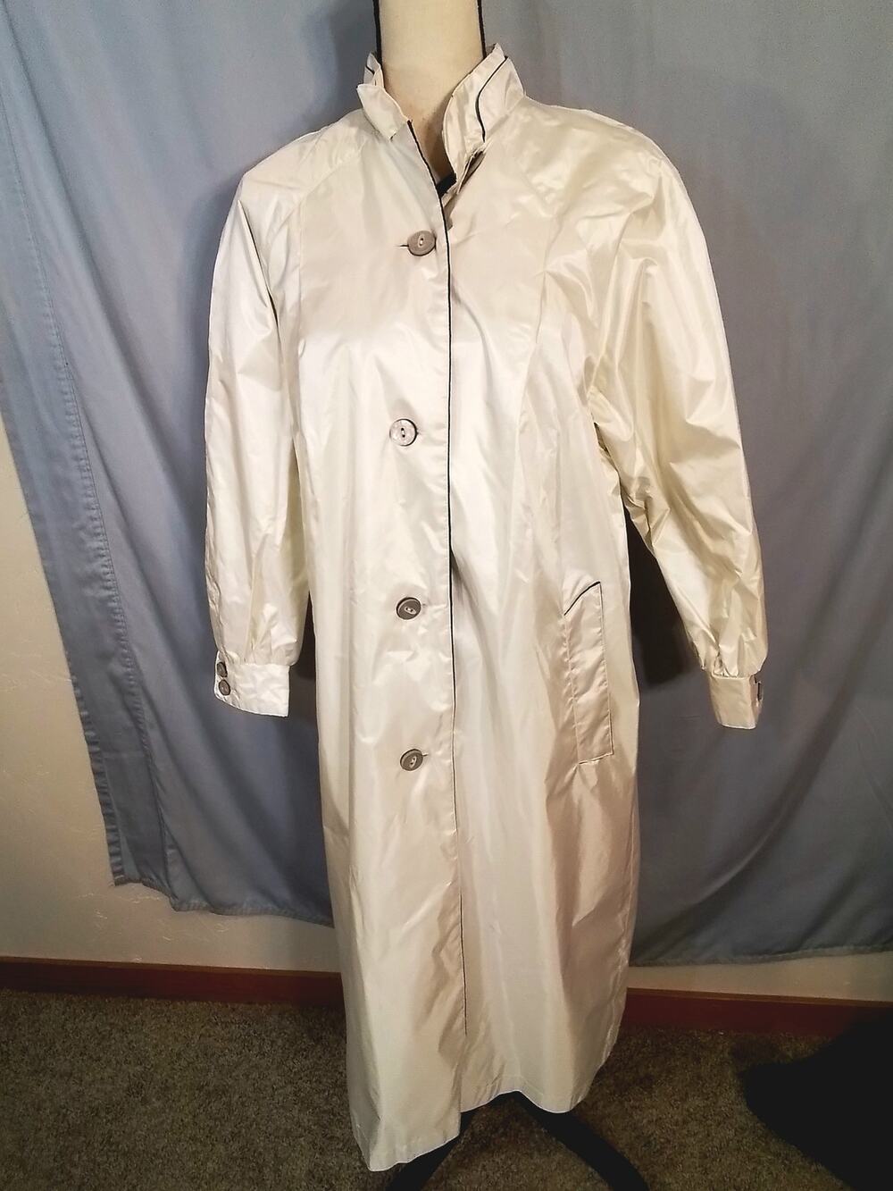 Worthington: white retro women's trench coat